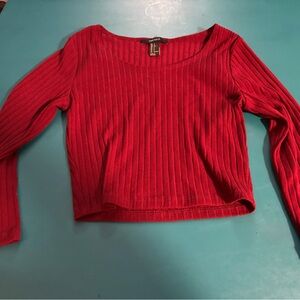 Forever 21 Bold Red Knit Top